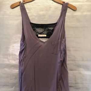LUSH (Nordstrom) Lilac & Black Lace Detail Tank